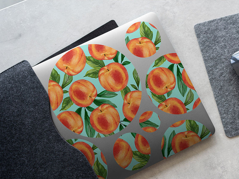 blue peachy keen fruit DIY Laptop Stickers