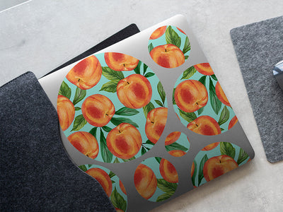 blue peachy keen fruit DIY Laptop Stickers