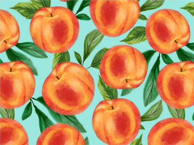 Blue Peachy Keen Fruit Vinyl Wrap Pattern~Rwraps Series 914 Digitally Printed Vinyl Wrap~0