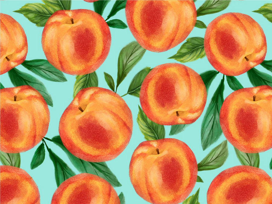 Blue Peachy Keen Fruit Vinyl Wrap Pattern~Rwraps Series 914 Digitally Printed Vinyl Wrap~0