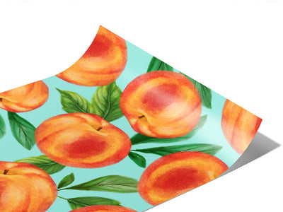 Blue Peachy Keen Fruit Vinyl Wraps~Rwraps Series 914 Digitally Printed Vinyl Wrap~0