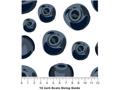 Blue Popcorn Fruit Vinyl Film Pattern Size 12 inch Scale~Rwraps Blue Popcorn Fruit Sizing Chart~2
