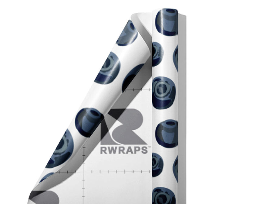 Blue Popcorn Fruit Wrap Film Sheets~Rwraps Series 914 Blue Popcorn Fruit Scrolled Sheet~3