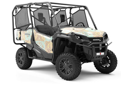 Blue Poppy Tile Utility Vehicle Vinyl Wrap