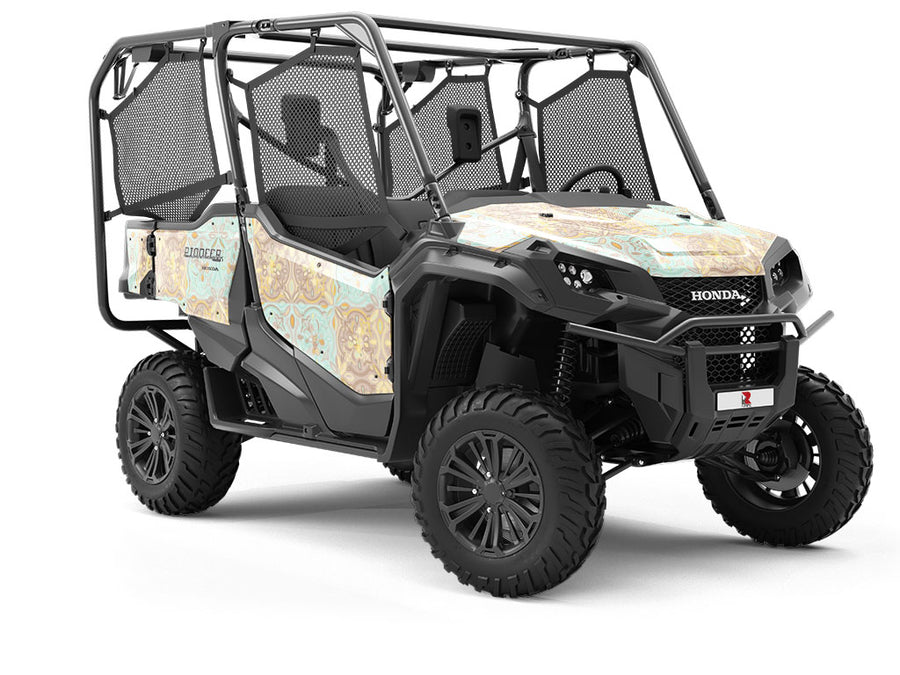 Blue Poppy Tile Utility Vehicle Vinyl Wrap
