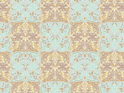 Blue Poppy Tile Vinyl Wrap Pattern~Rwraps Series 914 Digitally Printed Vinyl Wrap~0