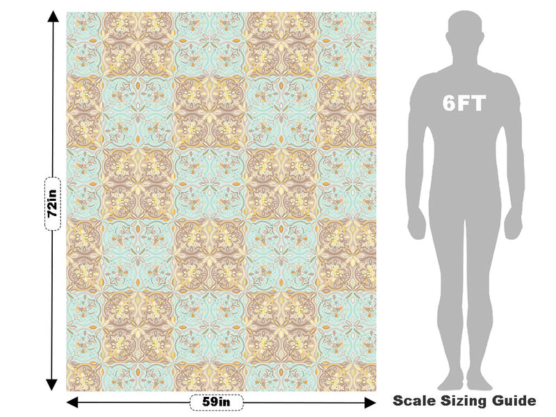 Blue Poppy Tile Vehicle Wrap Scale~Rwraps Series 914 Blue Poppy Tile Measurements~2