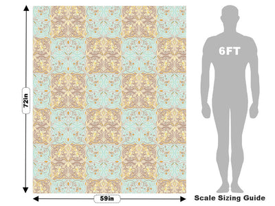 Blue Poppy Tile Vehicle Wrap Scale~Rwraps Series 914 Blue Poppy Tile Measurements~2