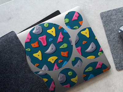 blue rock wall sport DIY Laptop Stickers