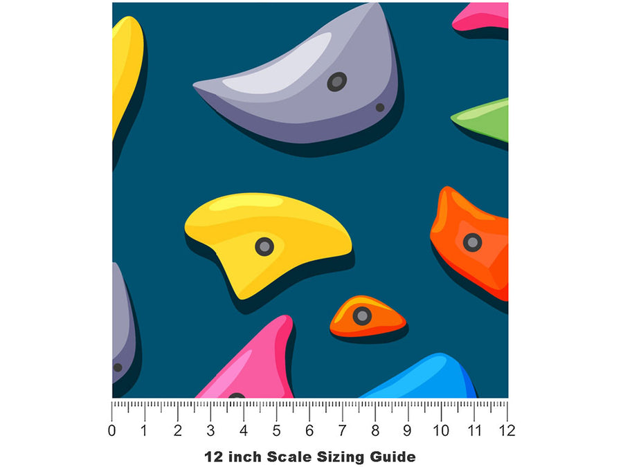 Blue Rock Wall Sport Vinyl Film Pattern Size 12 inch Scale~Rwraps Blue Rock Wall Sport Sizing Chart~2