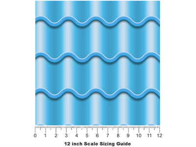 Blue Tile Vinyl Film Pattern Size 12 inch Scale~Rwraps Blue Tile Sizing Chart~3