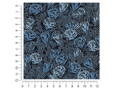 blue rose floral 1ft x 1ft Craft Sheets