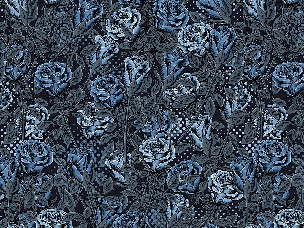 Rwraps™ Blue Rose Classic Floral Vinyl Wrap | Floral Print Car