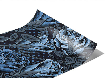 Blue Rose Floral Vinyl Wraps~Rwraps Series 914 Digitally Printed Vinyl Wrap~0