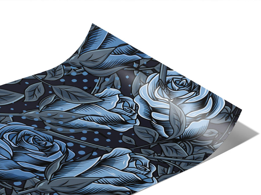 Blue Rose Floral Vinyl Wraps~Rwraps Series 914 Digitally Printed Vinyl Wrap~0