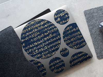 blue rosetta egyptian DIY Laptop Stickers