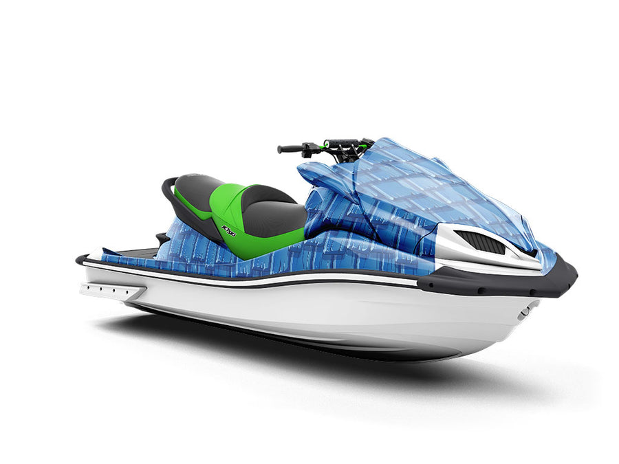 Blue Shake Tile Jet Ski Vinyl Customized Wrap