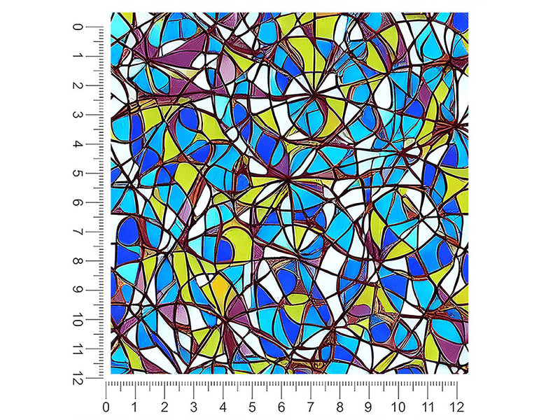 blue shards stained glass 1ft x 1ft Craft Sheets