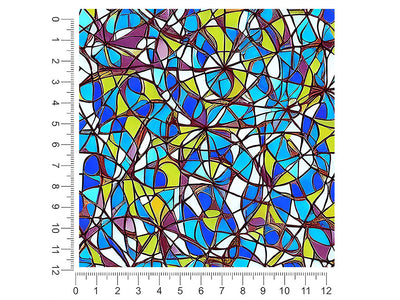 blue shards stained glass 1ft x 1ft Craft Sheets