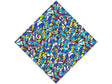 Blue Shards Stained Glass Vinyl Wrap Pattern