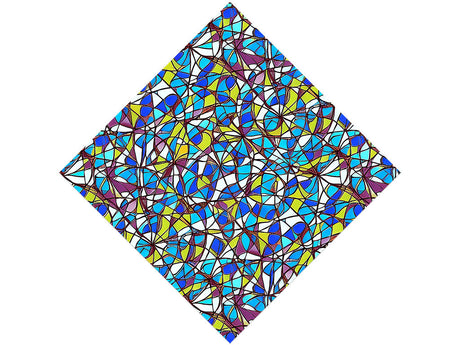 Blue Shards Stained Glass Vinyl Wrap Pattern