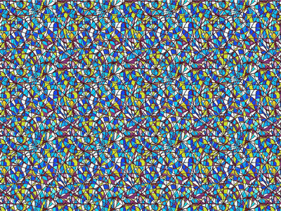 Blue Shards Stained Glass Vinyl Wrap Pattern~Rwraps Series 914 Digitally Printed Vinyl Wrap~0