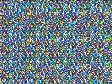 Blue Shards Stained Glass Vinyl Wrap Pattern~Rwraps Series 914 Digitally Printed Vinyl Wrap~0