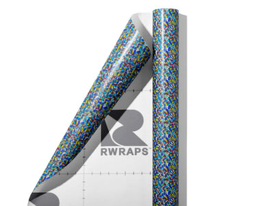 Blue Shards Stained Glass Wrap Film Sheets~Rwraps Series 914 Blue Shards Stained Glass Scrolled Sheet~3