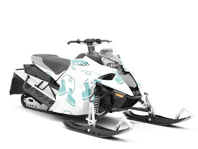 Blue Skates Sport Custom Wrapped Snowmobile