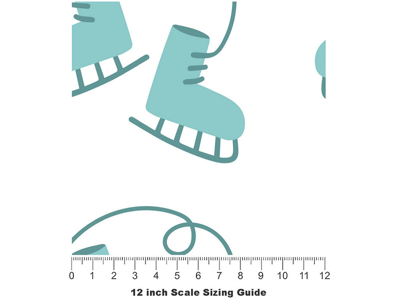 Blue Skates Sport Vinyl Film Pattern Size 12 inch Scale~Rwraps Blue Skates Sport Sizing Chart~2