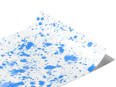 Blue Smears Paint Splatter Vinyl Wraps~Rwraps Series 914 Digitally Printed Vinyl Wrap~0