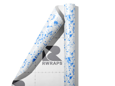 Blue Smears Paint Splatter Wrap Film Sheets~Rwraps Series 914 Blue Smears Paint Splatter Scrolled Sheet~3