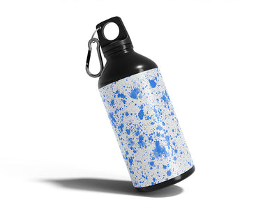 blue smears paint splatter Water Bottle DIY Stickers