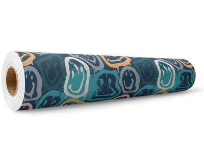 Blue Smiles Graffiti Wrap Film Wholesale Roll~Rwraps Series 914 Digitally Printed Vinyl Roll~5