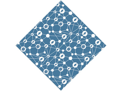 Blue Social Technology Vinyl Wrap Pattern