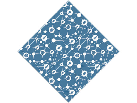 Blue Social Technology Vinyl Wrap Pattern
