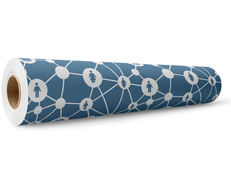 Blue Social Technology Wrap Film Wholesale Roll~Rwraps Series 914 Digitally Printed Vinyl Roll~5