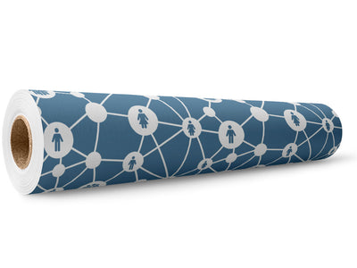 Blue Social Technology Wrap Film Wholesale Roll~Rwraps Series 914 Digitally Printed Vinyl Roll~5