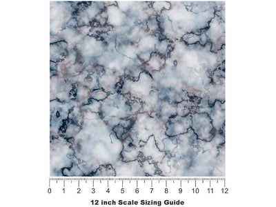 Blue Sodalite Marble Vinyl Film Pattern Size 12 inch Scale~Rwraps Blue Sodalite Marble Sizing Chart~2