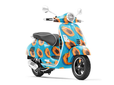Blue Solo Fruit Vespa Scooter Wrap Film