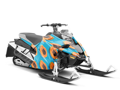 Blue Solo Fruit Custom Wrapped Snowmobile