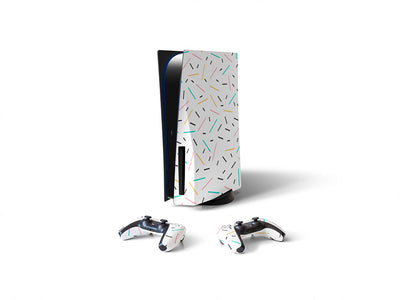 blue sprinkles abstract geometric Sony PS5 DIY Skin