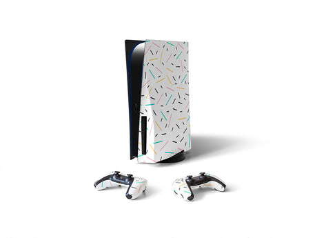 blue sprinkles abstract geometric Sony PS5 DIY Skin