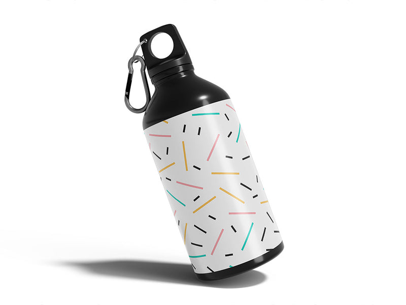 blue sprinkles abstract geometric Water Bottle DIY Stickers