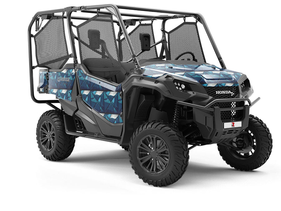 Blue Square Tile Utility Vehicle Vinyl Wrap