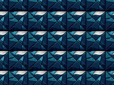 Blue Square Tile Vinyl Wrap Pattern~Rwraps Series 914 Digitally Printed Vinyl Wrap~0