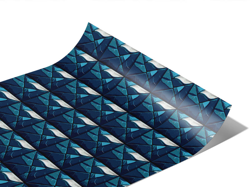 Blue Square Tile Vinyl Wraps~Rwraps Series 914 Digitally Printed Vinyl Wrap~1