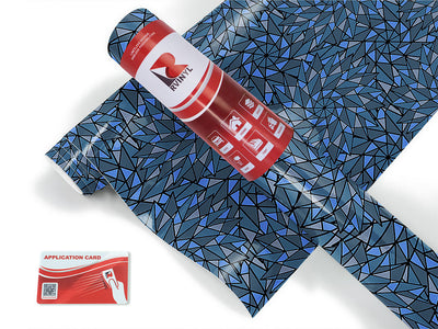 blue star stained glass Craft Vinyl Roll