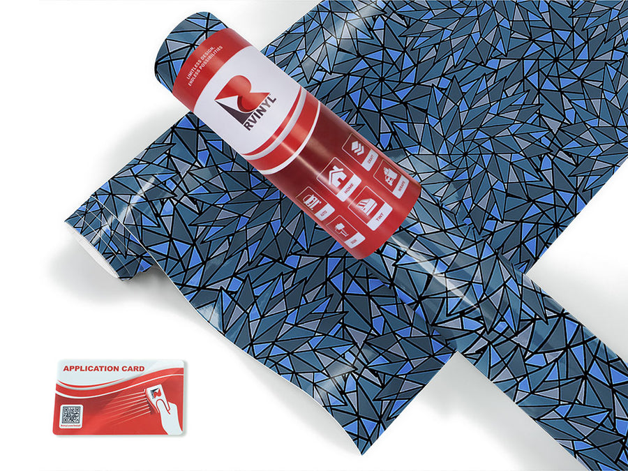 blue star stained glass Craft Vinyl Roll