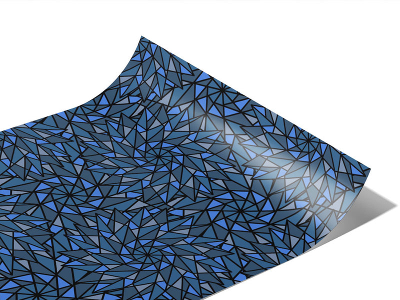 Blue Star Stained Glass Vinyl Wraps~Rwraps Series 914 Digitally Printed Vinyl Wrap~0